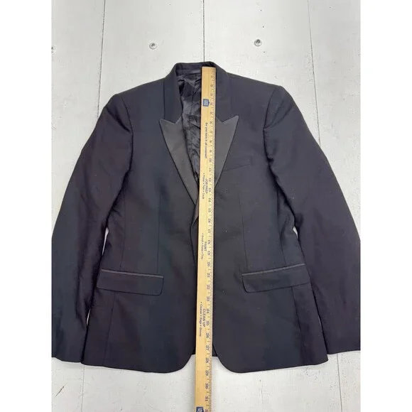 The Kooples Black One Button Tuxedo Suit Jacket Mens Size 36